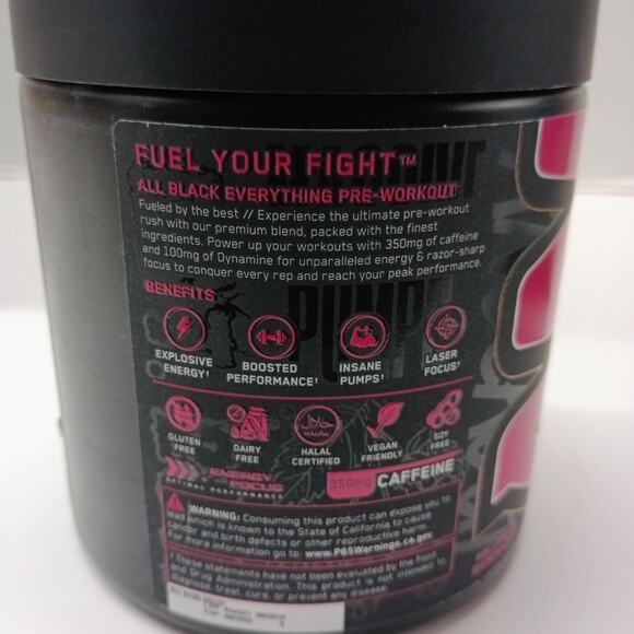 Abe All Black Everything Pre Workout Powder Baddy Berry 13.75oz 30 Servings 6/26 - Picture 2 of 5